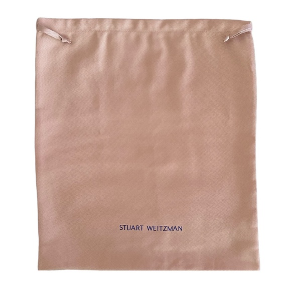 STUART WEITZMAN Pale Pink Dust Bag Travel Storage 14”x 15.5” Drawstring - Picture 1 of 3